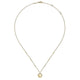 Gabriel & Co. NK6490Y4JJJ 14K Yellow Gold Round Cutout Cross Pendant Necklace with Bujukan Bead Frame