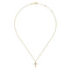 14K Yellow Gold Bujukan Twisted Rope Cross Pendant Necklace