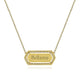Gabriel & Co. NK6527Y4JJJ 14K Yellow Gold Hexagonal Rectangle ID Necklace with Twisted Rope Frame