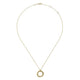 14K Yellow Gold BujukanTwisted Rope Multi Circle Pendant Necklace