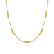 14K Yellow Gold Graduated Bujukan Beads Station Necklace