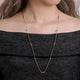 Gabriel & Co. NK6573-28Y4JJJ 28 inch 14K Yellow Gold Graduating Bujukan Bead Station Necklace
