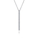 Gabriel & Co. NK6581W45JJ 14K White Gold Diamond Pavé Bar Pendant Necklace