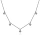 Gabriel & Co. NK6591W45JJ 14K White Gold Diamond Pavé Clover Drop Necklace