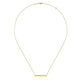 14K Yellow Gold Smooth Bar ID Necklace