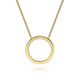 Gabriel & Co. NK6603Y4JJJ 14K Yellow Gold Open Circle Pendant Necklace