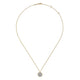 Gabriel & Co. NK6623Y45JJ 14K Yellow Gold Diamond Pave' twisted Rope Halo Necklace