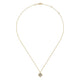 14K Yellow Gold Rope Diamond Pendant Necklace