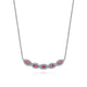 Gabriel & Co. NK6628W45RA 14K White Gold Diamond and Ruby Necklace