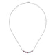 Gabriel & Co. NK6628W45RA 14K White Gold Diamond and Ruby Necklace