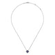 Gabriel & Co. NK6630W45SA 14K White Gold Diamond & Sapphire Pendant Necklace