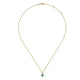 Gabriel & Co. NK6634Y45BT 14K Yellow Gold Pear Shape Blue Topaz Pendant Necklace with Bezel Set Diamond