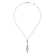 Gabriel & Co. NK6652W45JJ 14K White Gold Diamond Lariat Necklace