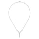 Gabriel & Co. NK6654W45JJ 14K White Gold Diamond Station Y Necklace