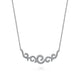 Gabriel & Co. NK6676W45JJ Vintage 14K White Gold Diamond Necklace