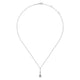 Vintage 14K White Gold Diamond Teardrop Pendant Necklace