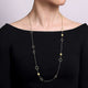 Gabriel & Co. NK6720Y4JJJ 32 Inch 14K Yellow Gold Circle and Disc Station Necklace