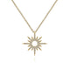 Gabriel & Co. NK6766Y45JJ 14K Yellow Gold Diamond Spike Starburst Pendant Diamond Necklace