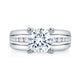 A.Jaffe Classic Wide Channel Set Round Center Diamond Engagement Ring RMS006/199