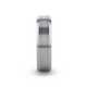 SHIRE Titanium Brushed Center Men's Flat Wedding Ring with Polished Beveled Edges - 6mm & 8mm