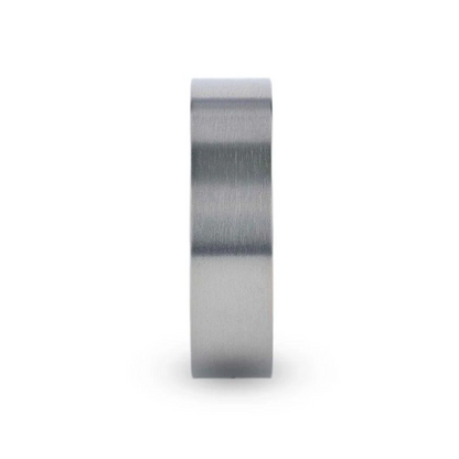 SOLAR Flat Profile Brushed Finish Men's Titanium Wedding Band - 6mm & 8mm