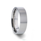 SOLAR Flat Profile Brushed Finish Men's Titanium Wedding Band - 6mm & 8mm