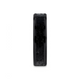 VESUVIUS Men's Polished Black Ceramic Wedding Band with Black & Gray Lava Rock Stone Inlay & Polished Beveled Edges - 6mm & 8mm