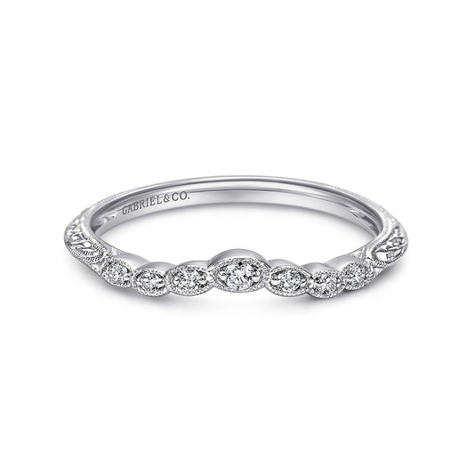 18K White Gold Diamond Matching Wedding Band