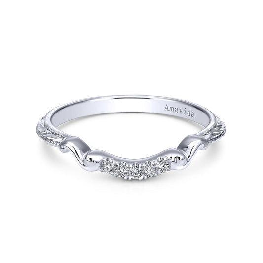 18K White Gold  Matching Wedding Band