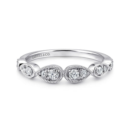 14K White Gold Matching Wedding Band