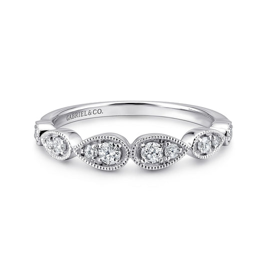 14K White Gold Matching Wedding Band
