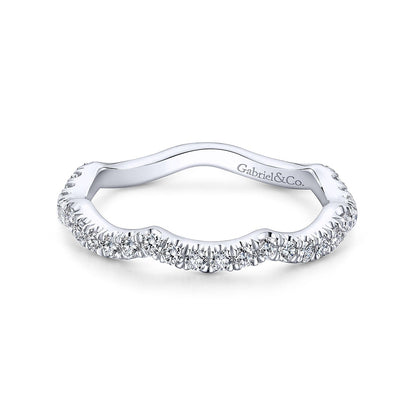 14K White Gold Matching Wedding Band