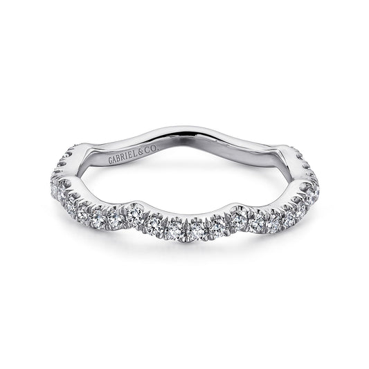 18K White Gold Matching Wedding Band