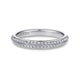 18K White Gold  Diamond Knife Edge Matching Wedding Band