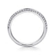 18K White Gold  Diamond Knife Edge Matching Wedding Band