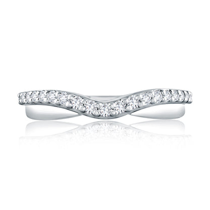 Curved Diamond and Polished Wedding Band WR0971/25
