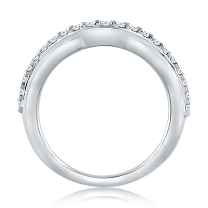 Curved Diamond and Polished Wedding Band WR0971/25