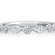 Delicate Halfway Alternating Round and Marquise Diamond Wedding Band WRC1373H/43