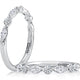 Delicate Halfway Alternating Round and Marquise Diamond Wedding Band WRC1373H/43