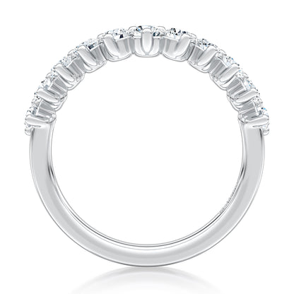 V-Curved Diamond PavÃ© Wedding Band WRC1470/72