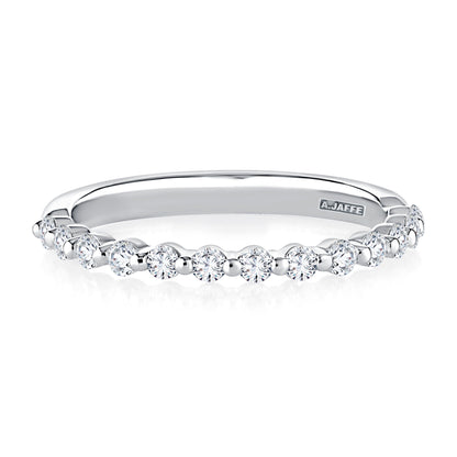 Delicate Shared Single Prong Halfway Diamond Wedding Band WRRDK1243H/39