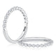 Delicate Shared Single Prong Halfway Diamond Wedding Band WRRDK1243H/39