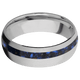 Titanium with Bead , Bead Finish and Blue Tiger Eye Inlay