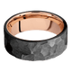 Zirconium with Rock Finish and 14K Rose Gold