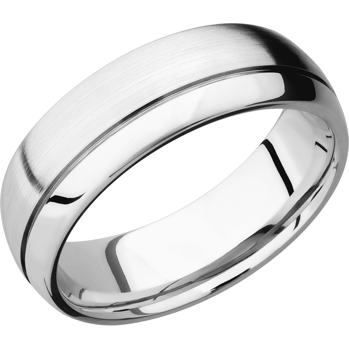 14K White Gold with Satin , Polish Finish