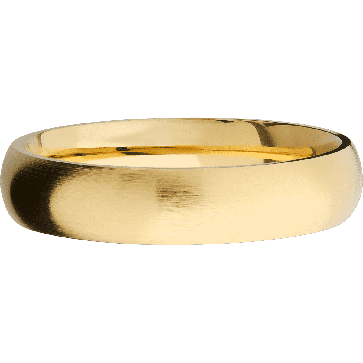 14K Yellow Gold with Satin Finish