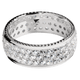 14K White Gold with Polish Finish and 14K White Gold Inlay