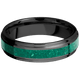 Zirconium with Polish , Polish Finish and Malachite Inlay