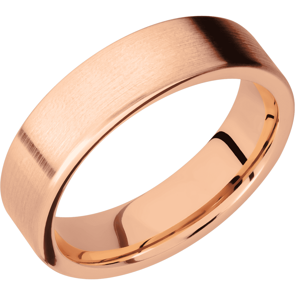 14K Rose Gold with Satin Finish