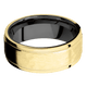 14K Yellow Gold with Hammer , Polish Finish and Zirconium